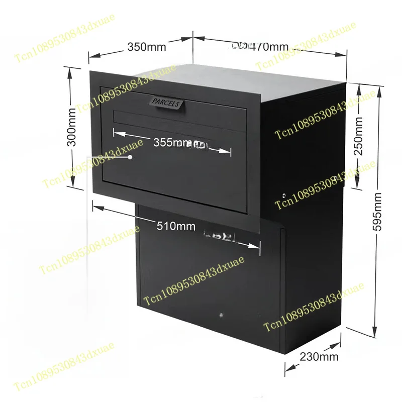 Anti-Theft , Home Office Document Parcel Box, Express Self-Pickup Cabinet At Entrance Of The Exit Mailbox,