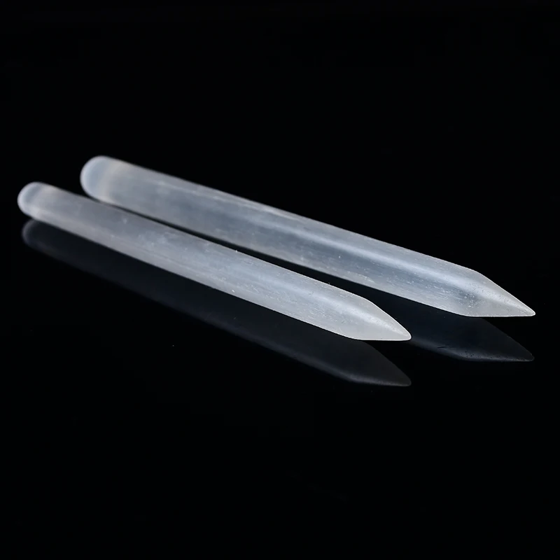 1PC Natural Selenite Pen Crystal Home Decoration Polished Stick Chips Gypsum Quartz Rough Minerals Specimen Healing Stone Gift