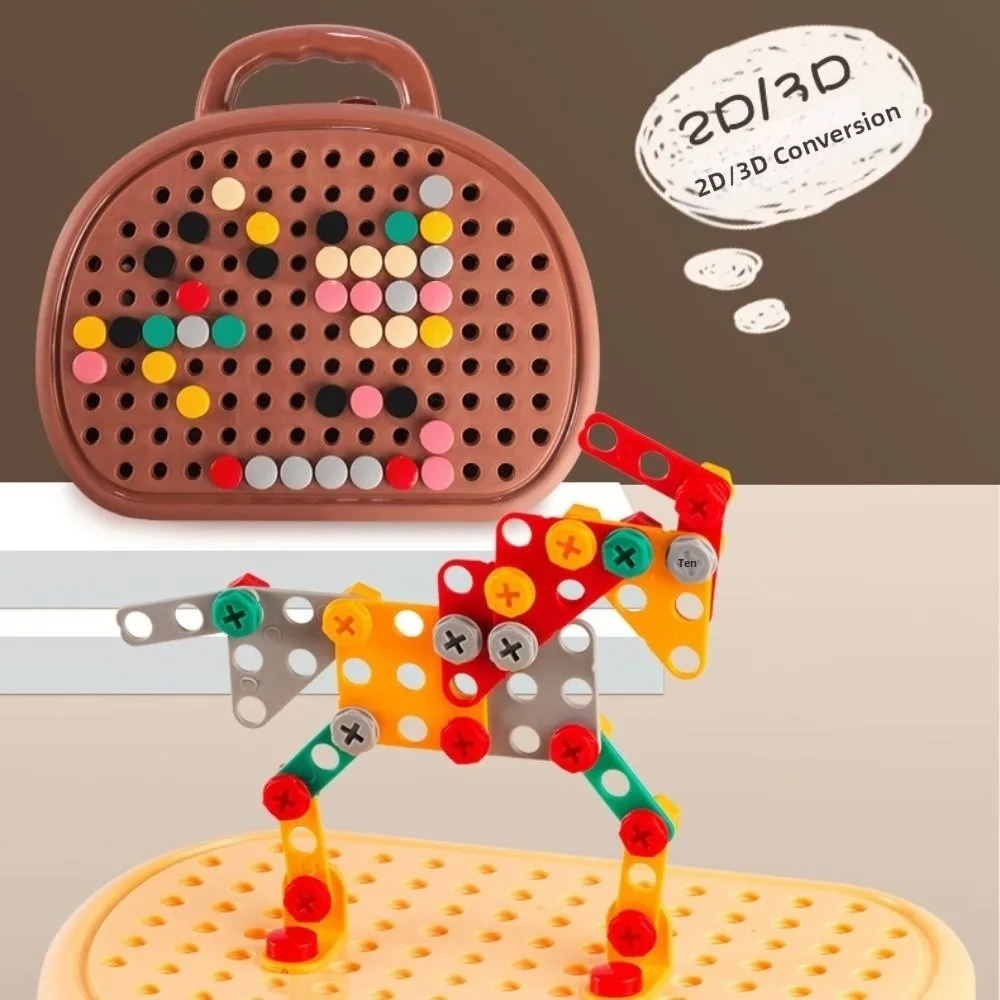 203-delige babypuzzel Assembleren van speelgoed Creatieve mozaïekpuzzel Hands-On Reparatieset voor kinderen STEM Interactief doe-het-zelf-leerspeelgoed