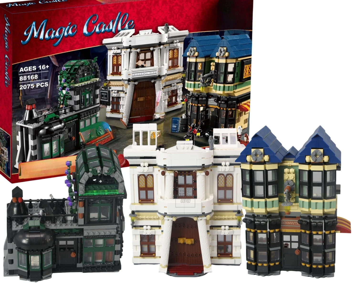 2025 new architectural building street view creative brick corner alley model Moc modular DIY house building blocks adult holida