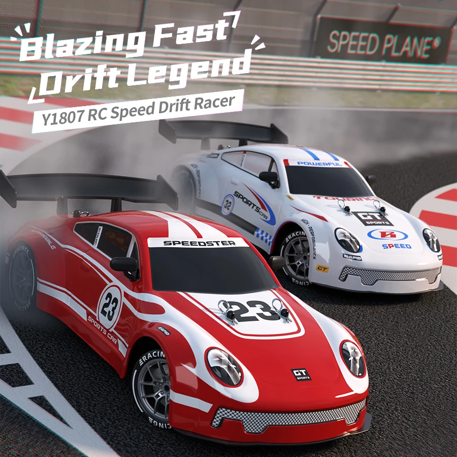 

RC Drift Car 1:16 Remote Control Vehicle Wireless RC High Speed Racing Cars with LED Lights and Drift Tires for Birthday Xmas