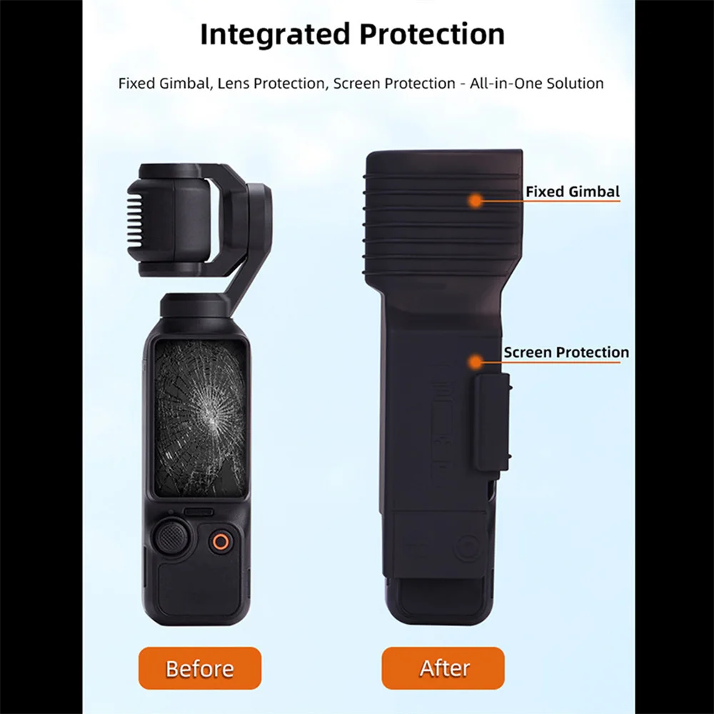 Para dji osmo pocket 3 lente capa protetora pc câmera protetor de tela acessórios de armazenamento