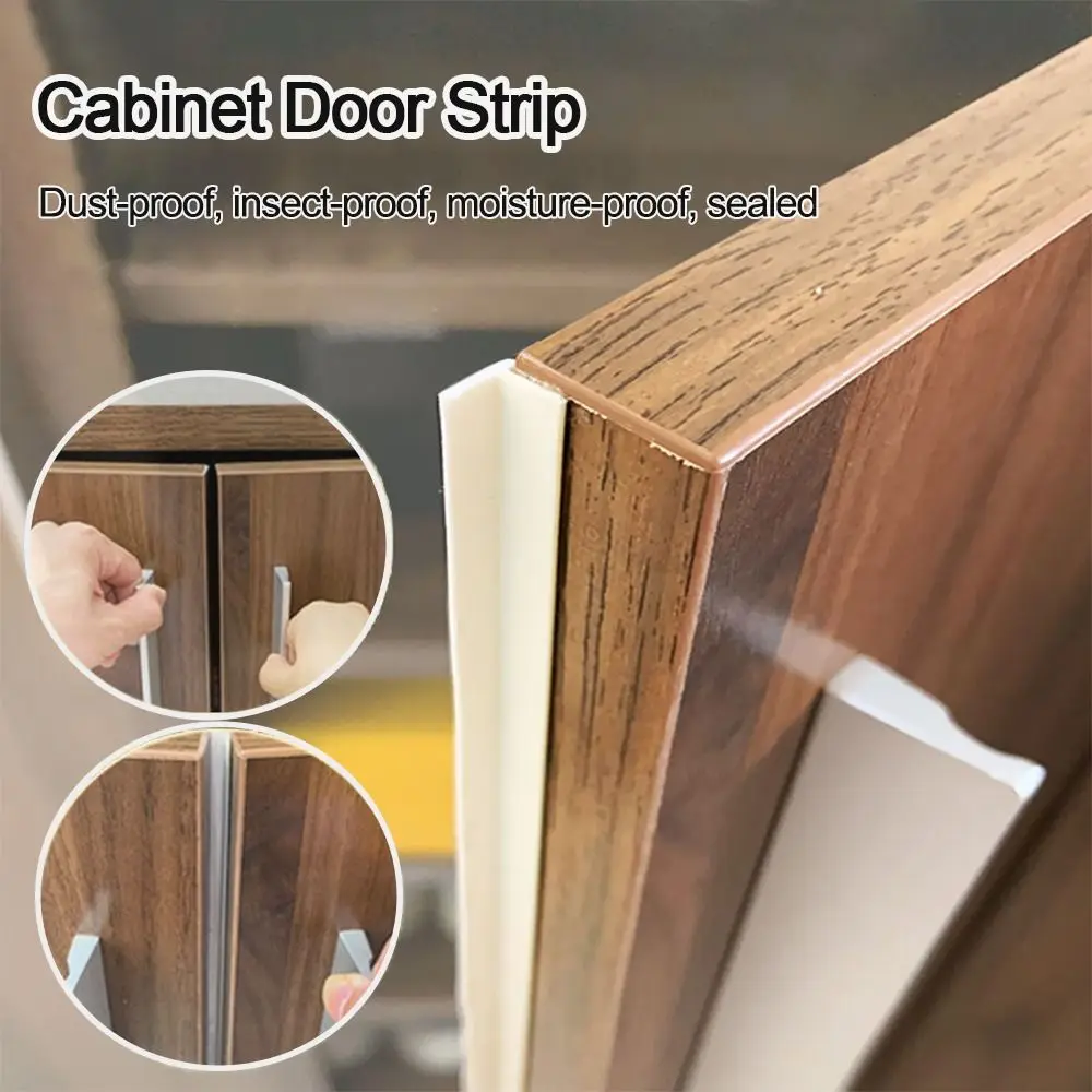 Blackout Strip Gap Filling Wardrobe Seal Cabinet Door Strip Self-Adhesive Dust-proof Strip Seal Strip