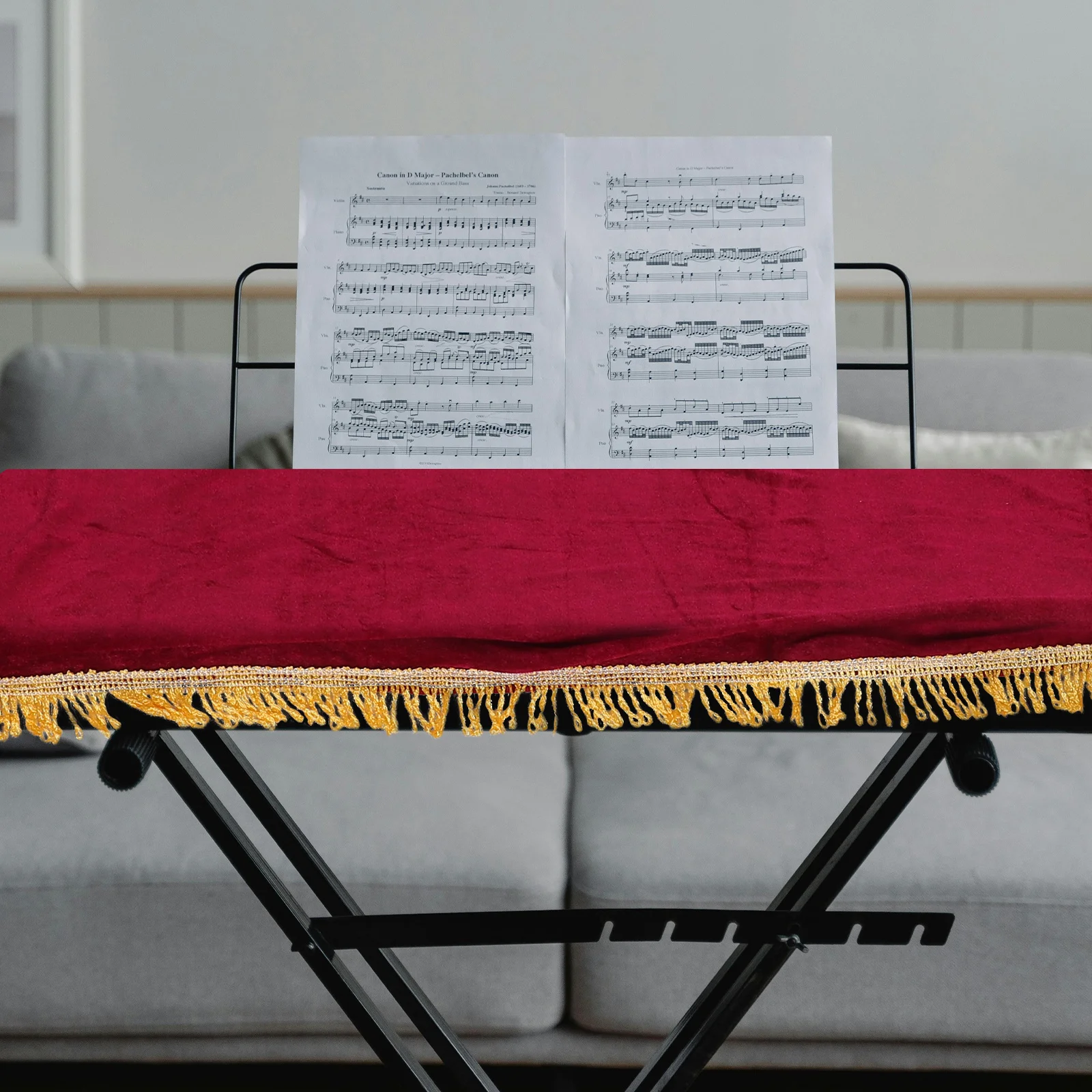 

2Pcs Keyboard Dust Cover Red Universal 61 Key Electric Piano Protector Music Instrument Accessory Piano Cover Keyboard Accessory