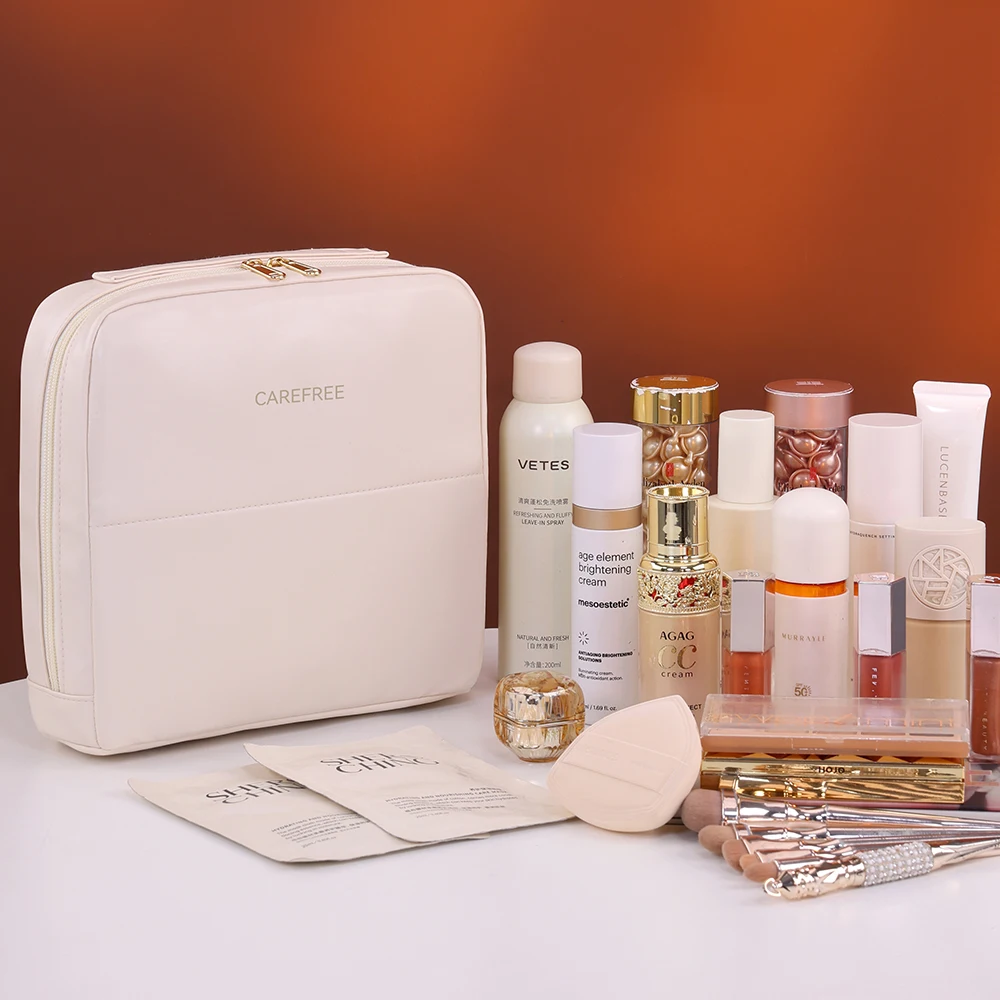 حقيبة محمولة واقفة ذات سعة كبيرة للسفر مقاومة للماء حقيبة تخزين أدوات الزينة لأدوات التجميل من Brues منظم المكياج النسائي #5