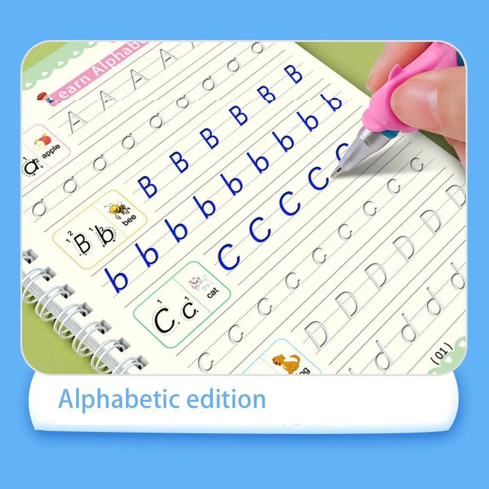 Reutilizável magia copybook desenho brinquedos para crianças montessori caneta controle treinamento escrita prática livro copybook desenho brinquedos