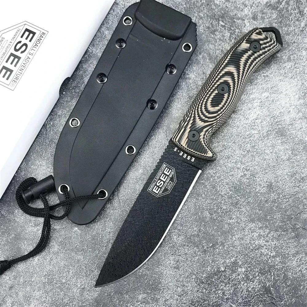 esee‑5-fixed-blade-knife-d2-steel-blade-g10-handle-outdoor-edc-survival-knife-for-camping-hunting-cutting-everyday-use