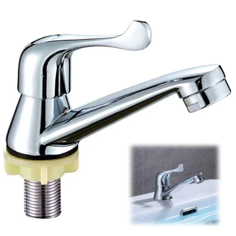 

Single Cold Water Tap Quick-opening Deck Mount Wash Basin Sink Faucets for Kitchen Bathroom Balcony Faucet Accessories