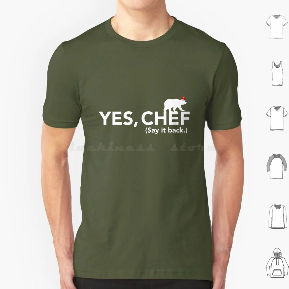 Sí Chef cena de vacaciones camiseta tamaño grande 100% algodón The Bear Tv Show The Bear Beef Tv Chef Sí Chef cocina Carmen