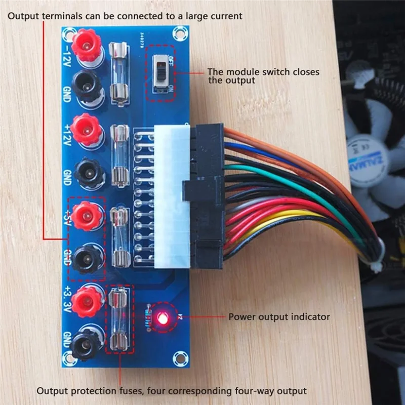 A97I-XH-M229 Desktop Computer Chassis Power Supply ATX Transfer Board Power Lead Module Power Output Terminal Module 24Pin