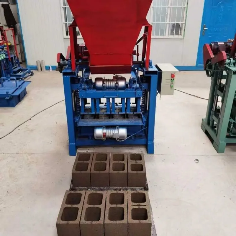 Manual household small mobile cement brick making machine hollow non-burning cement brick production machine