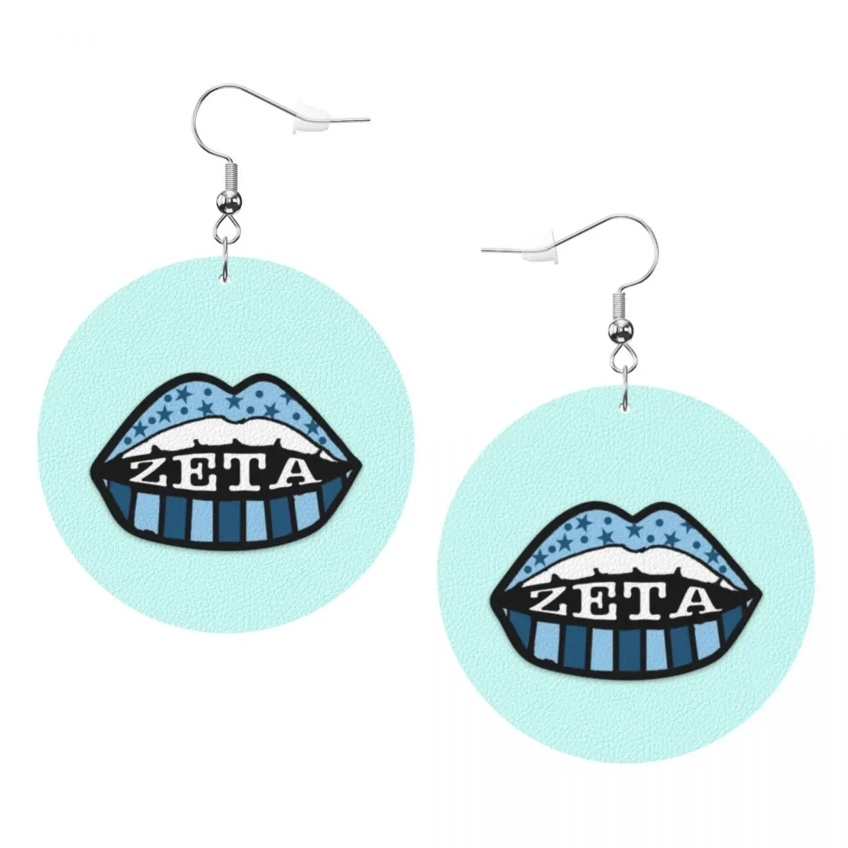 

Пользовательские Zeta Phi Beta ZOB висячие серьги кожаные серьги для женщин модные для вечеринок
