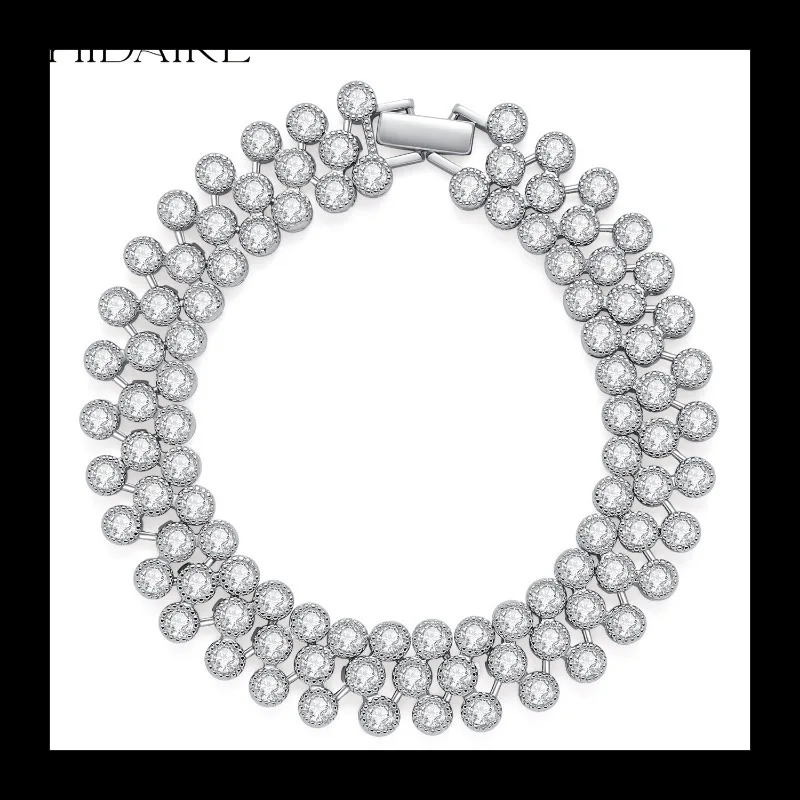 

Gorgeous Dinner Bracelet Jewelry Round Zircon Inlaid Bracelet Atmospheric Bracelet, Fashionable and High-end