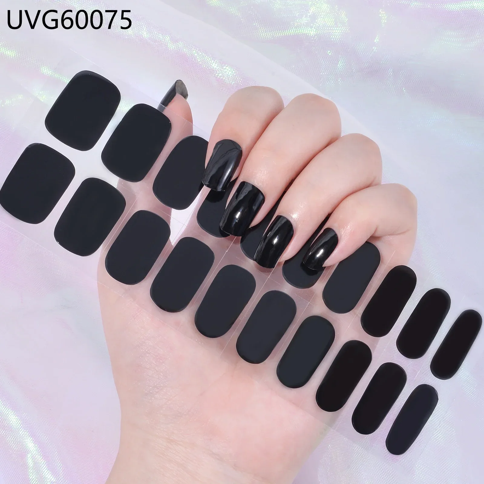 Gel UV Unhas Adesivas, Monocromáticas, Rosa, Vermelho, Semi Curado Nail Art Wraps, Decorações Manicure de Natal, Novo, 22 Tiras