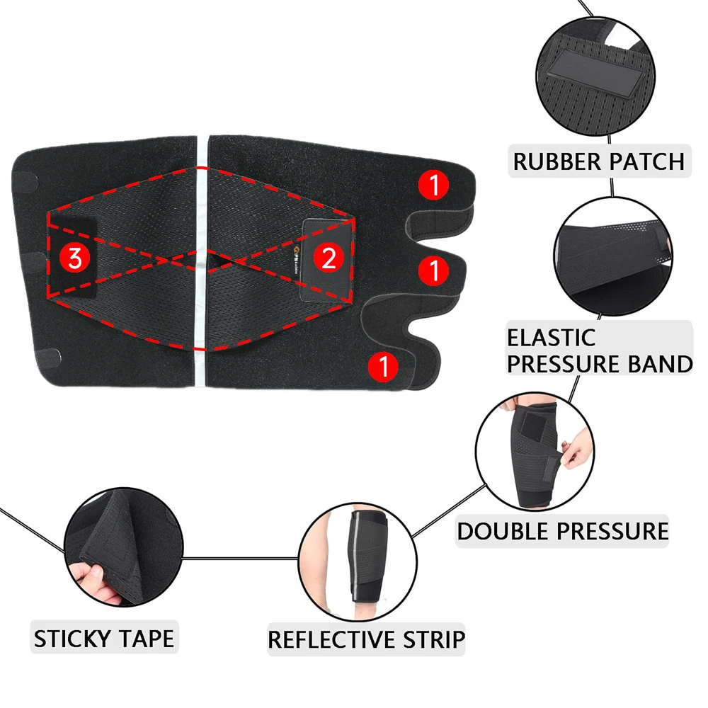 Calf Brace - Adjustable Shin Splint Support - Lower Leg Compression Wrap,Reduces Muscle Swelling - Calf Sleeve for Men and Women