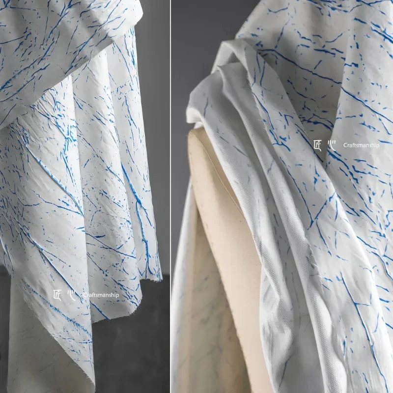 

Треснутая ткань, подиумный костюм, куртка, дизайнерская ткань для одежды для художественных ремесел, шитья, ткань «сделай сам» по дворам