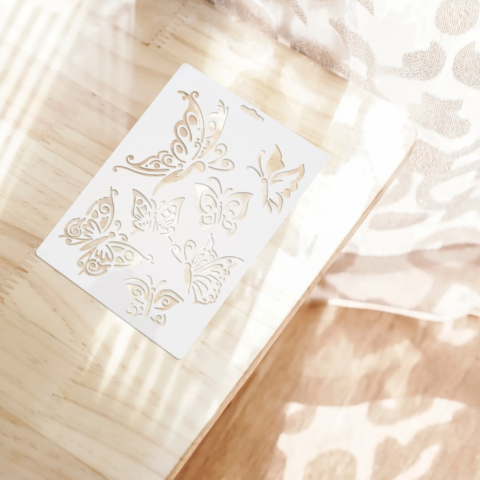 Butterfly Stencil Template for DIY Scrapbooking, Card Making, Photo Albums & Wall Decor – Plastic Hollow-Out Craft Tool