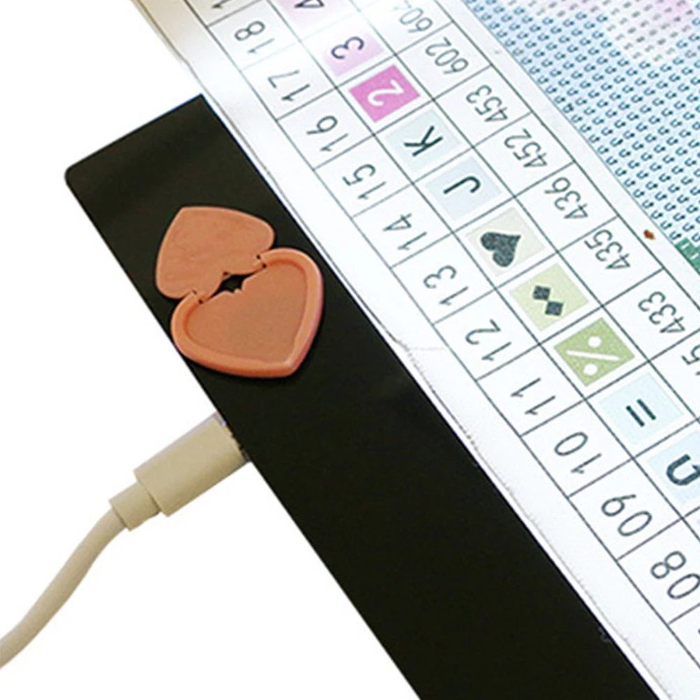 

4 pcs Light Pad Cover Heart Shaped Plastic Protective Cover For Diamond Art Painting Copy Board Durable Privacy Shield