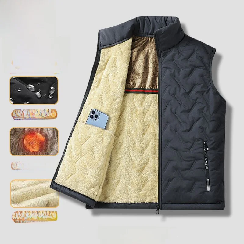 

Мужской хлопковый жилет aphene, осенне-зимний бархатный свободный жилет из ягненка, ветрозащитная верхняя одежда, молодежное модное зимнее пальто