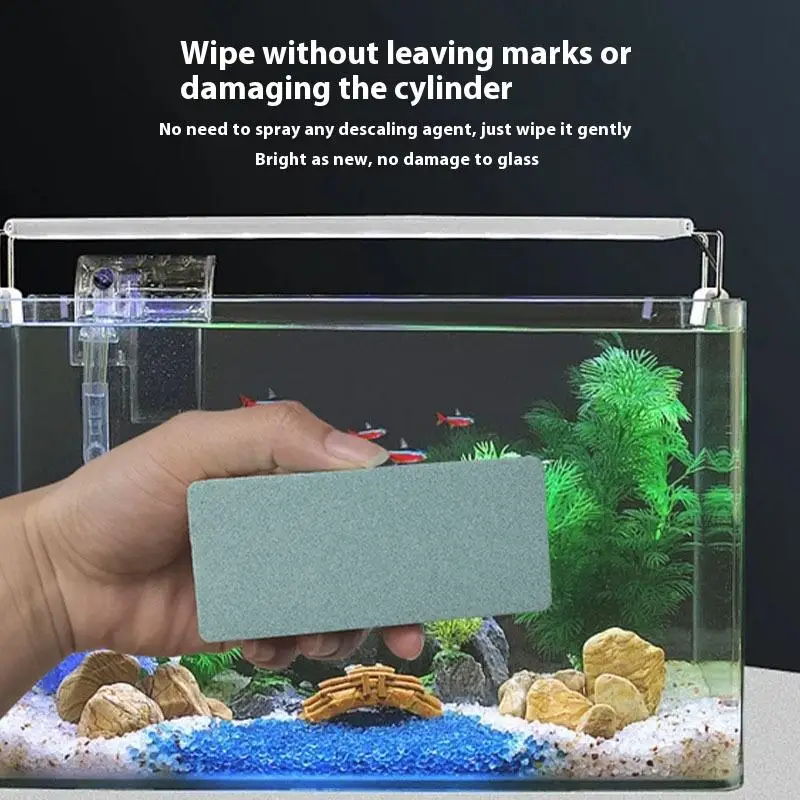 Fish Tank Dirt Removal Magic Polishing Board,  Cultural Play Walnut Polishing Block，Cleaning of glass water stains
