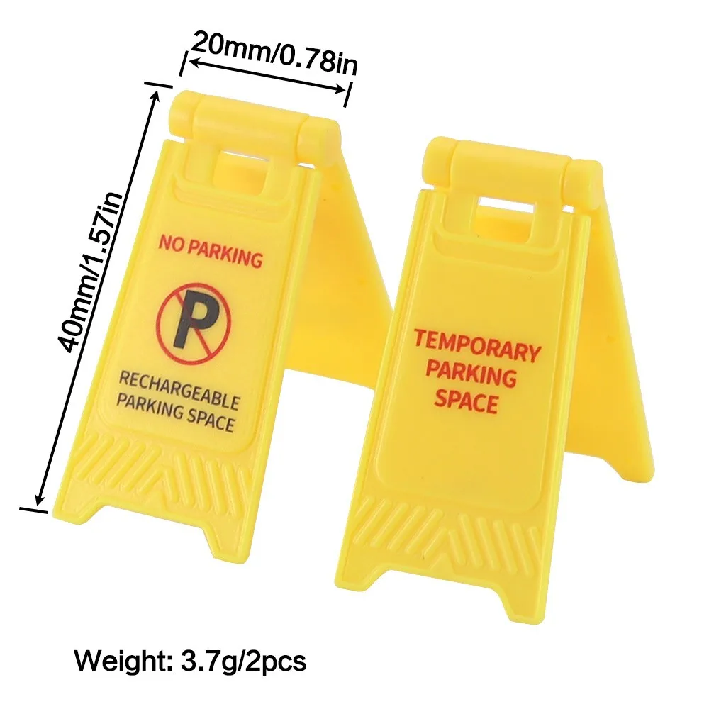 Rc Car Speed Bump Traffic Signs Roadblock Decoration For 1/18 Traxxas Trx4m 1/24 Axial Scx24 Fcx24 MN-D90 Rc Crawler Car Parts