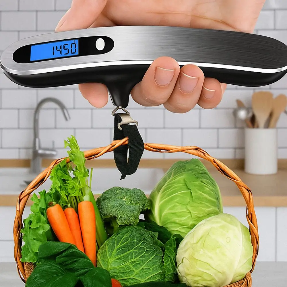 Practical LCD Display Digital Luggage Scale Handheld Hanging Electronic Scale High Precision Weight Balance Tool Travel