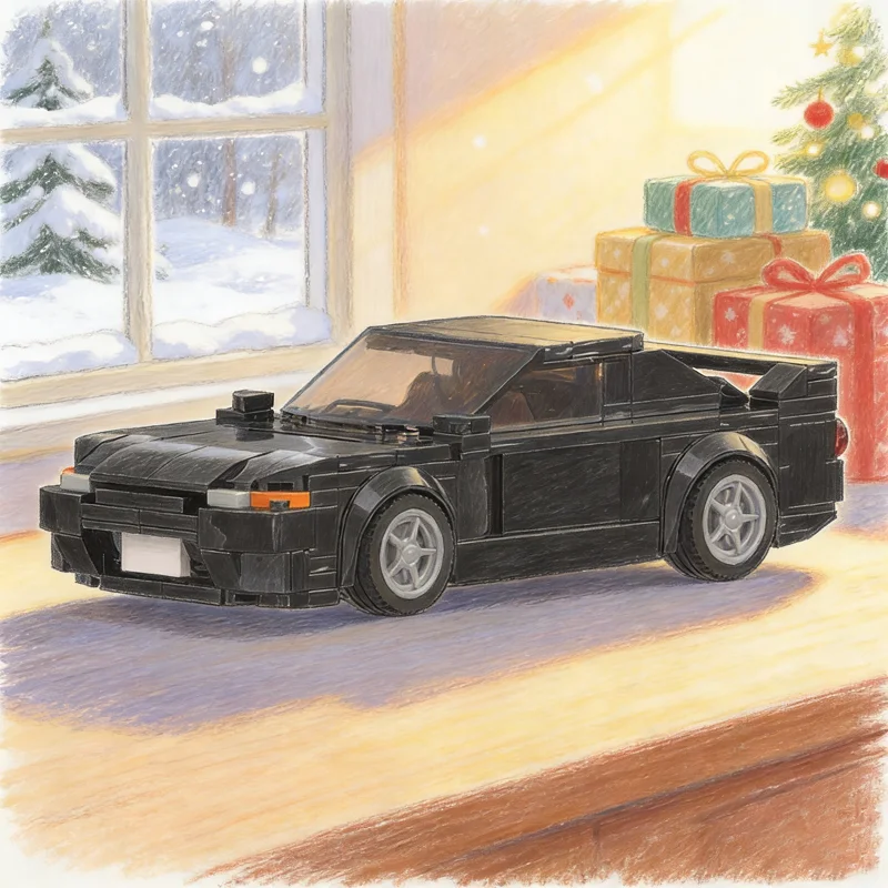 286 Uds. MOC Takeshi Nakazato S Nissan Skyline GT R V ciudad campeones modelo bloques de construcción regalos de navidad juguetes de arquitectura