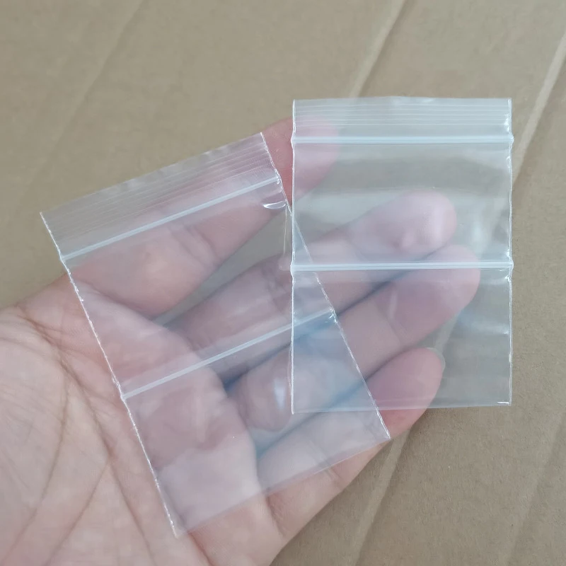 TETP 200Pcs Transparent Double Pocket Ziplock Bags Home Travel For Pearls Jewels Ring Packaging Decoration Accessory Storage