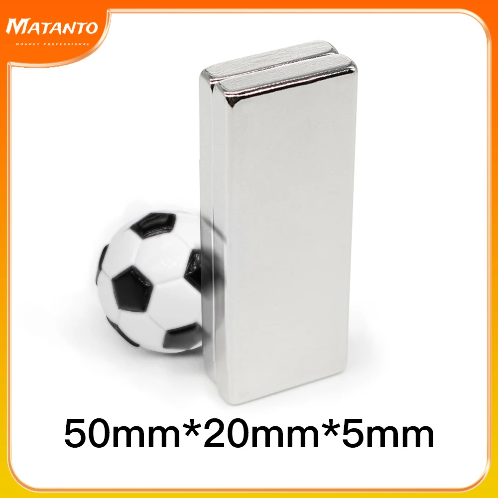 

1/2/5/10PCS 50x20x5mm Quadrate Strong Powerful Magnets N35 Block Rectangular Neodymium Magnet 50x20x5 Permanent Magnets 50*20*5