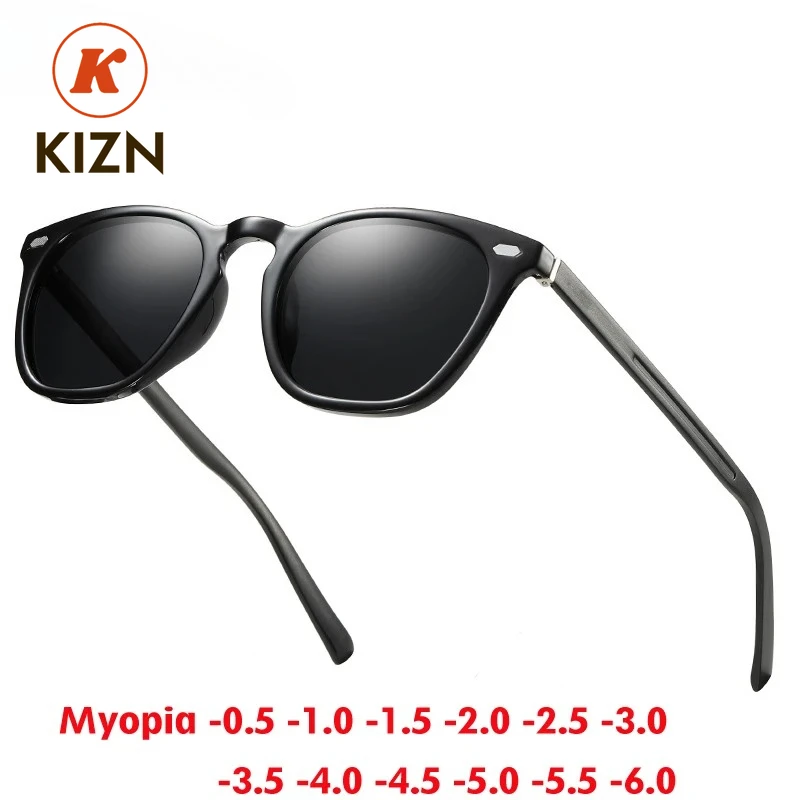 

KIZN Aluminum magnesium Men Myopia Sunglasses Polarized Women Prescription Driving Glasses Optics Custom Eyewear -0.5 to -6.0