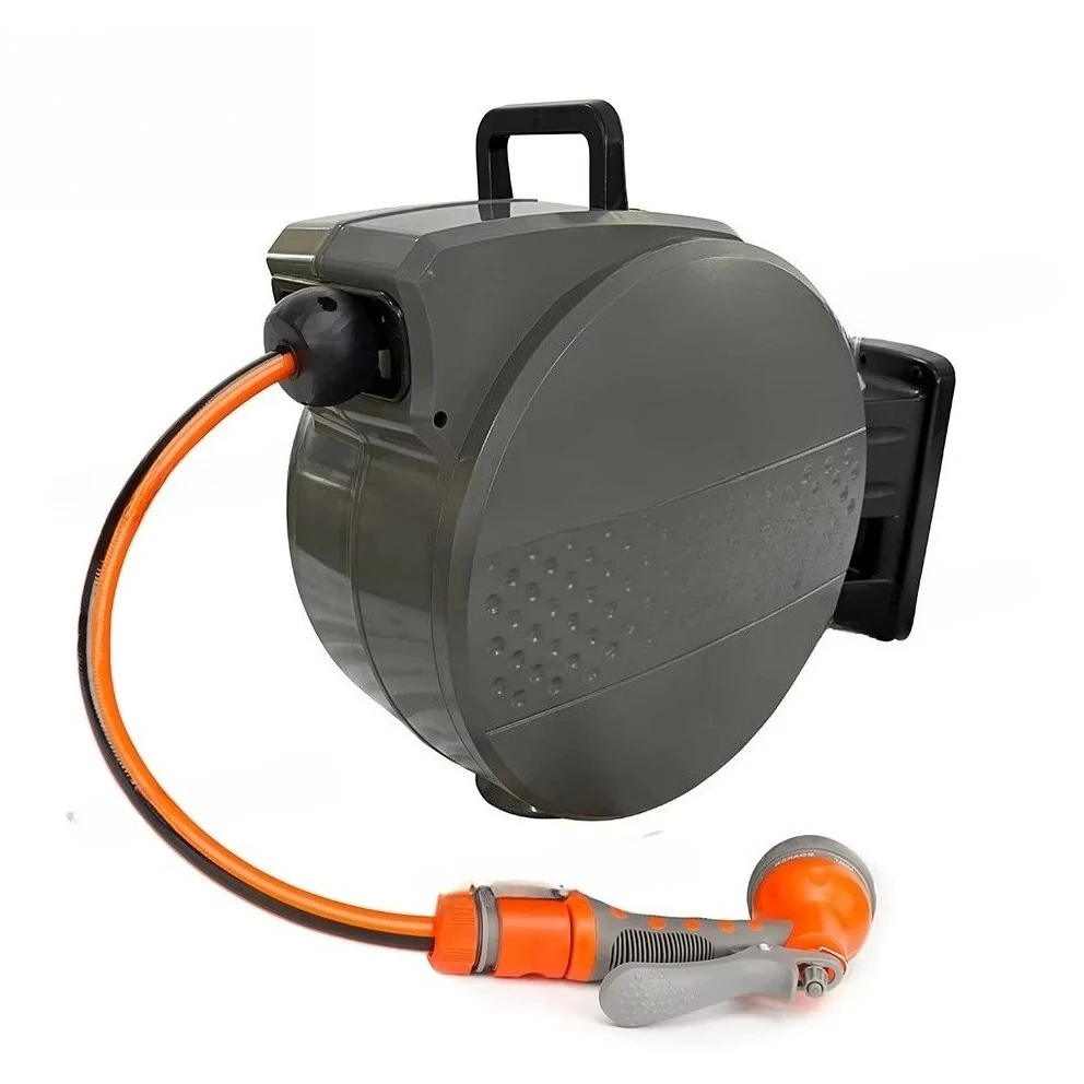 

2026High Quality 1/2 10m 15m 20m 30m 50ft 100ft Garden Water Hose Reel Car Wash Hose Reel Wall Mount Garden Hose Reel