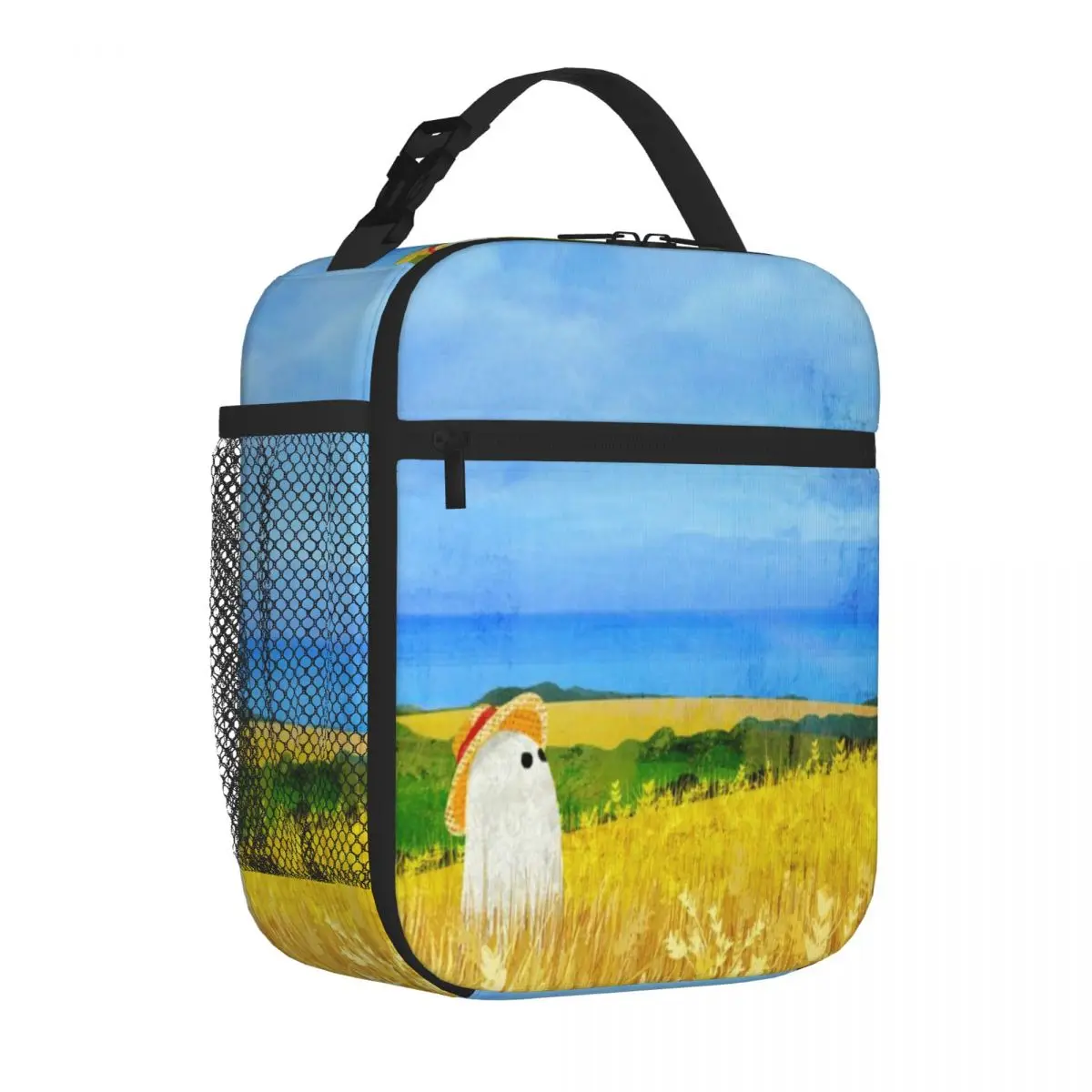 Hot Sale There S A Ghost In The Wheat Field Embossed Food Storage Bag Back To School Durable Lunch Bag