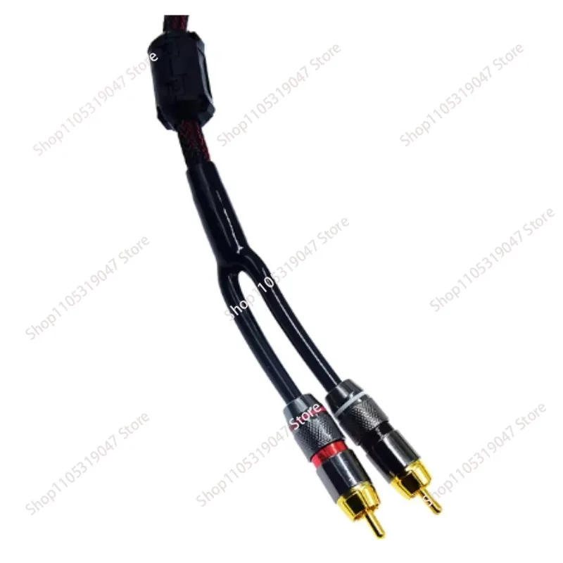 Dual 2 RCA Male To Six 6 RCA Female Amplifier Speaker Cable With 5.1 Sound Of Audio Cord Lotus