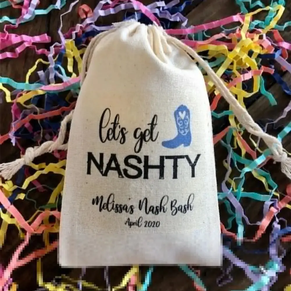 25PCS Nash Bash Bachelorette Survival Kit Bags -Party Hangover Kit - Let's Get Nashty (Item 2086A)