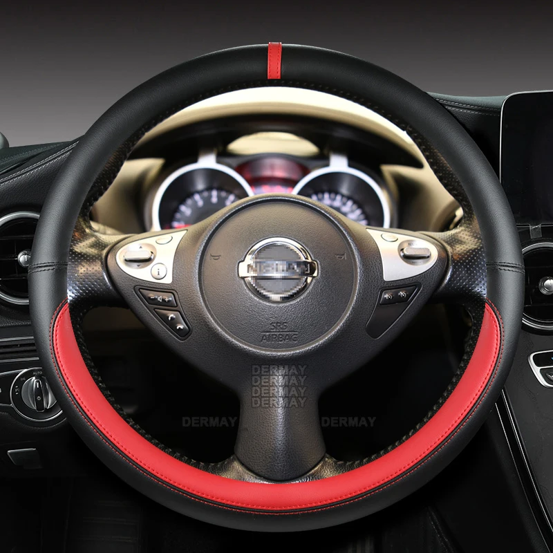 for Nissan Juke F15 F16 2010~2023 PU Leather Car Steering Wheel Cover Fast Shipping Auto Accessories