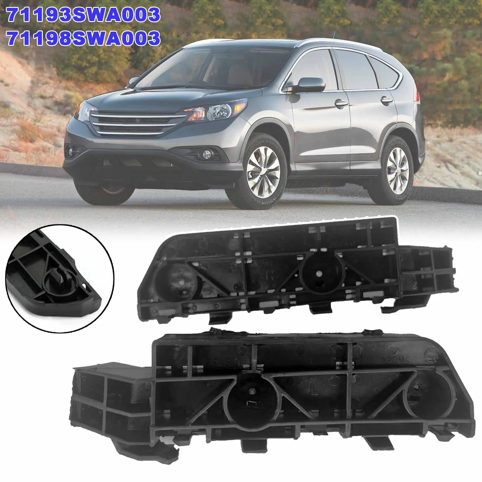 Pair Left Right Front Bumper Bracket Beam Mount Support Grille Guide Bracket Retainer For Honda CRV 2007-2011 71198SWA003 71193