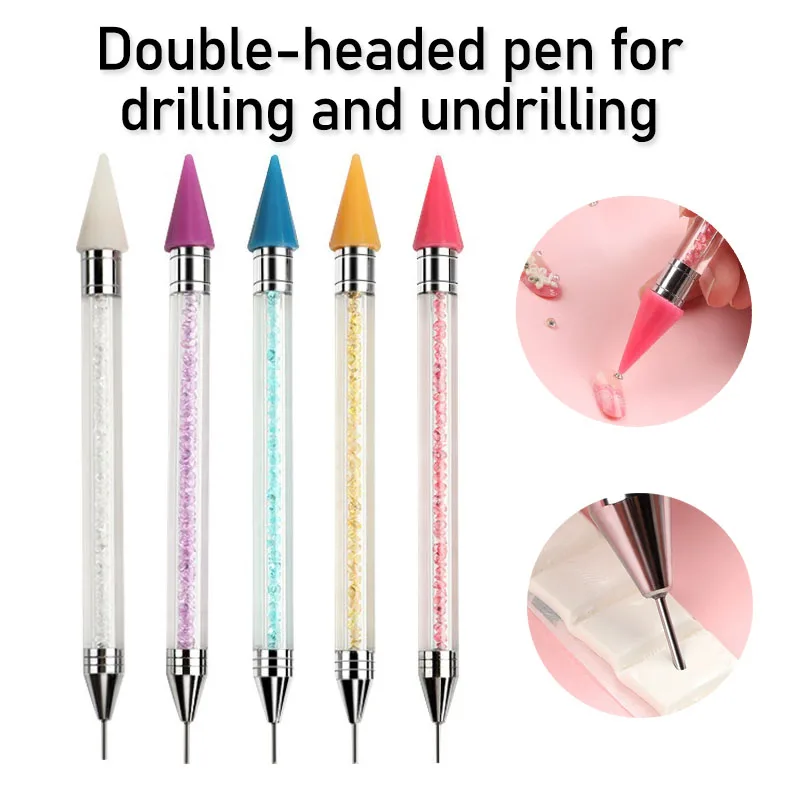 Rhinestone Applicator Pencil Nail Dot Rod Rhinestone Picker Wax Pen Diamond Picker Stick for Rhinestones Dotting Tool DB04