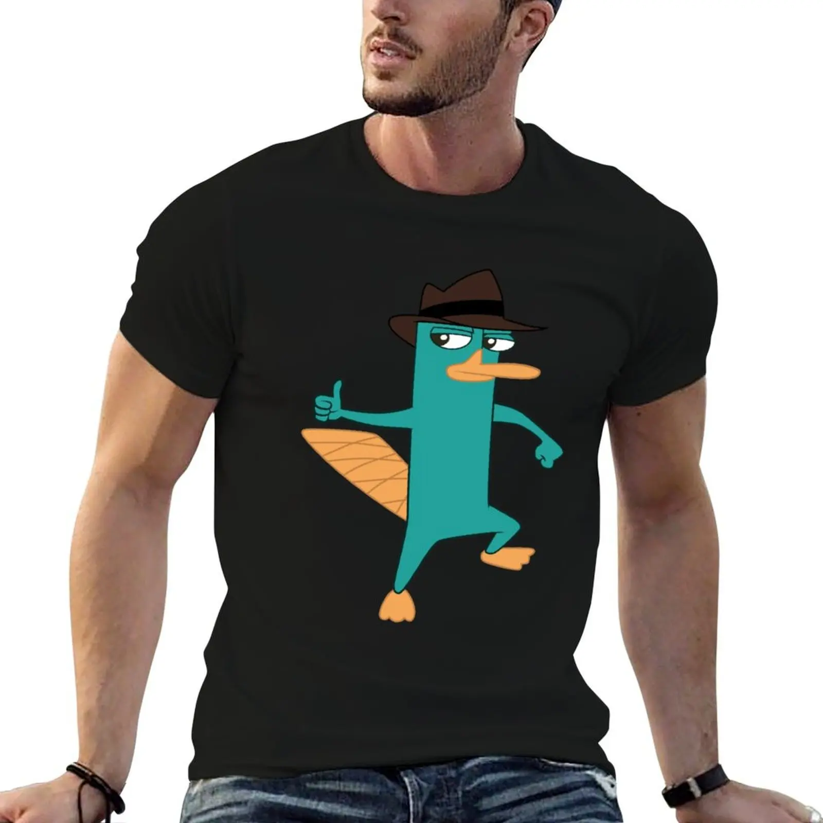 

Perry The Platypus T-Shirt man t shirts graphic man t shirt cotton t shirt man luxury T-Shirt
