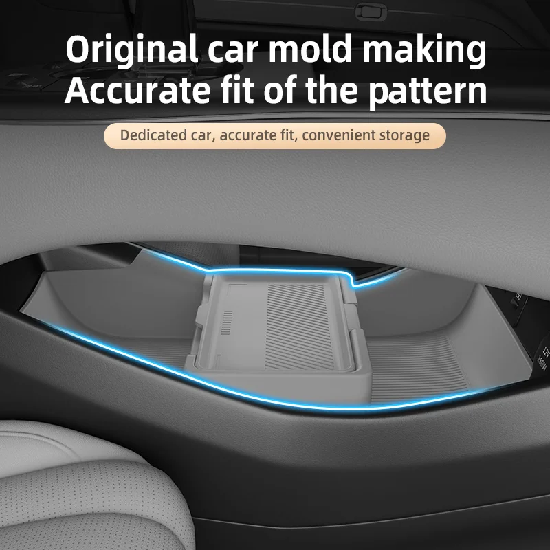 2025 For BYD Sealion 7 Silicone Center Console Below Storage Box Central Control Organizer Mat Car Interior