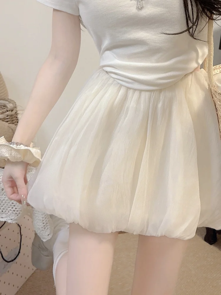 

Летняя женская короткая юбка Sweet Sle с высокой талией, А-силуэта, с цветочным узором, защита от просвечивания