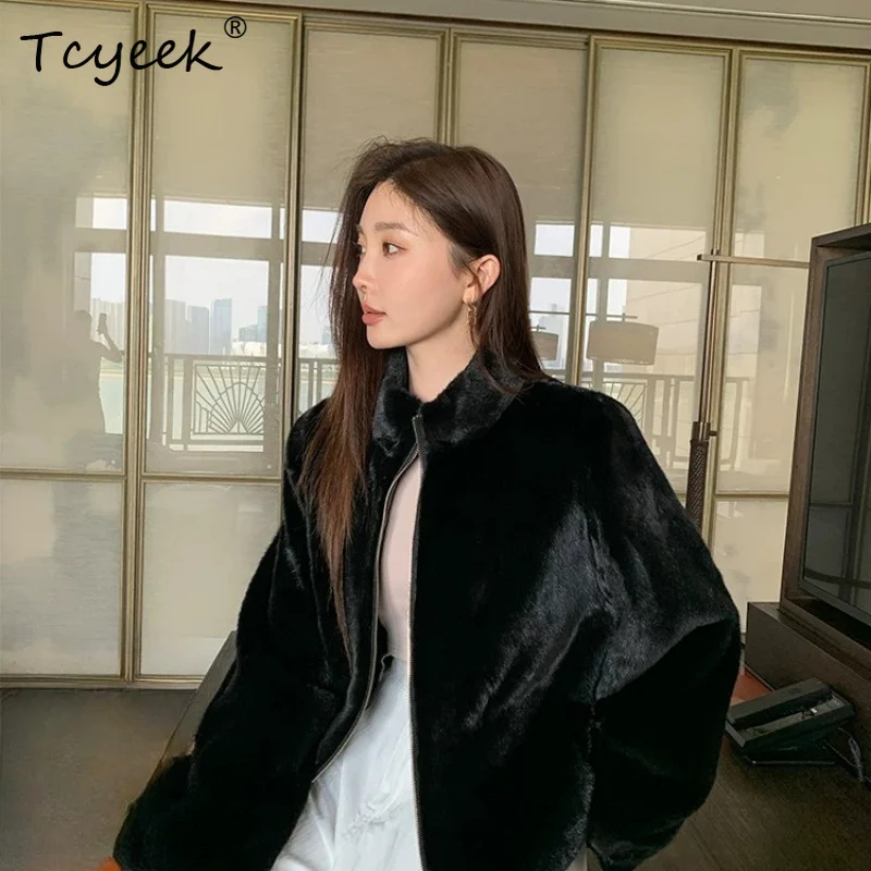 

Tcyeek Natural Mink Fur Coat Woman Winter Clothes Whole Mink Real Fur Warm Womens Coats Fashion 2026 Zipper Casaco Feminino