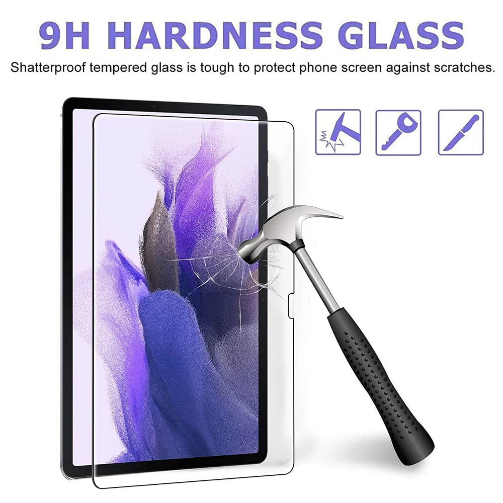 2 szt. Szkło hartowane na ekran do Samsung Galaxy S7 FE 12.4 ''2021 s7fe SM-T730 SM-T735 SM-T736B przezroczysta folia na Tablet HD