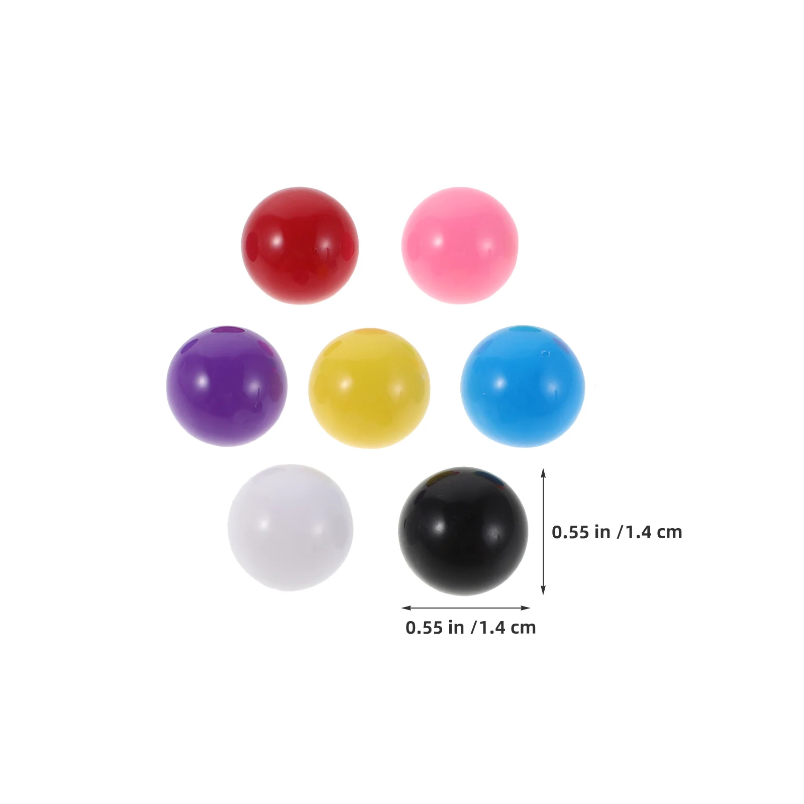 Boules rondes lisses en plastique de 14Mm, 200 pièces, pour dames chinoises, remplacement de jeu, tri des couleurs, activités d'apprentissage pour enfants