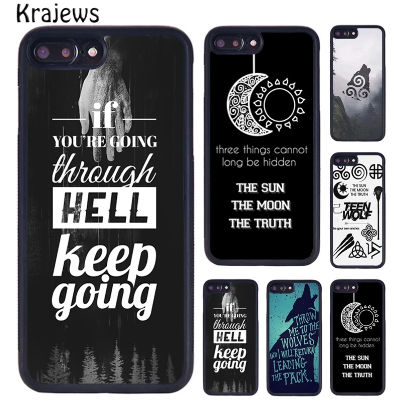 Krajews TEEN WOLF DEREK SCOTT DYLAN QUOTES Phone Case For iPhone 16 15 14 Plus 11 12 mini 13 Pro XR XS Max coque