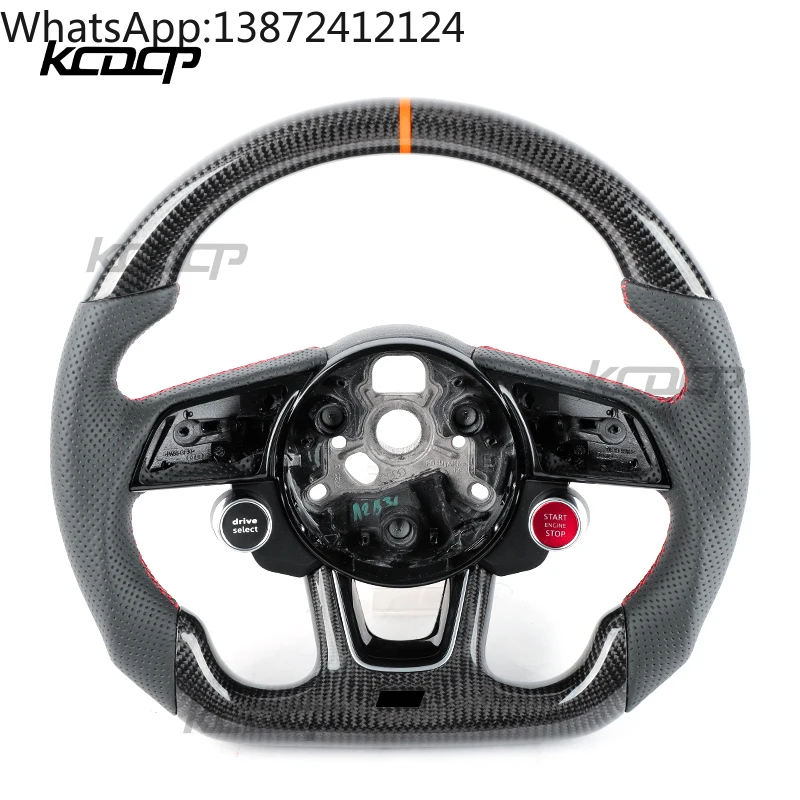 

Fit for Audi S4 S5 RS3 RS4 RS5 RS6 RS7 Q3 Q5 Q7 Q8 A1 C8 B8.5RS S3 S6 S7 RS3 B9 B8 R8 TT TTRS Customized Leather Steering Wheel