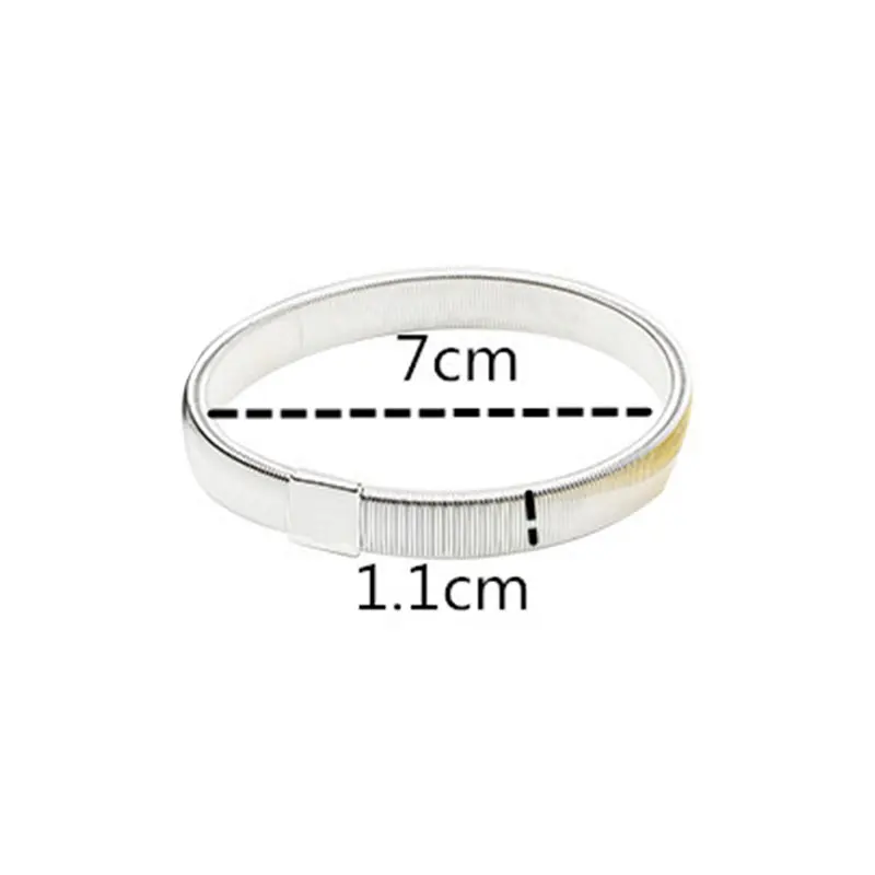 Unisex Stretchy Metal Sleeve Garters Fashion Wristband Hoop Armband Women Men Elastic Shirt Sleeve Holder Non-Slip Cuff