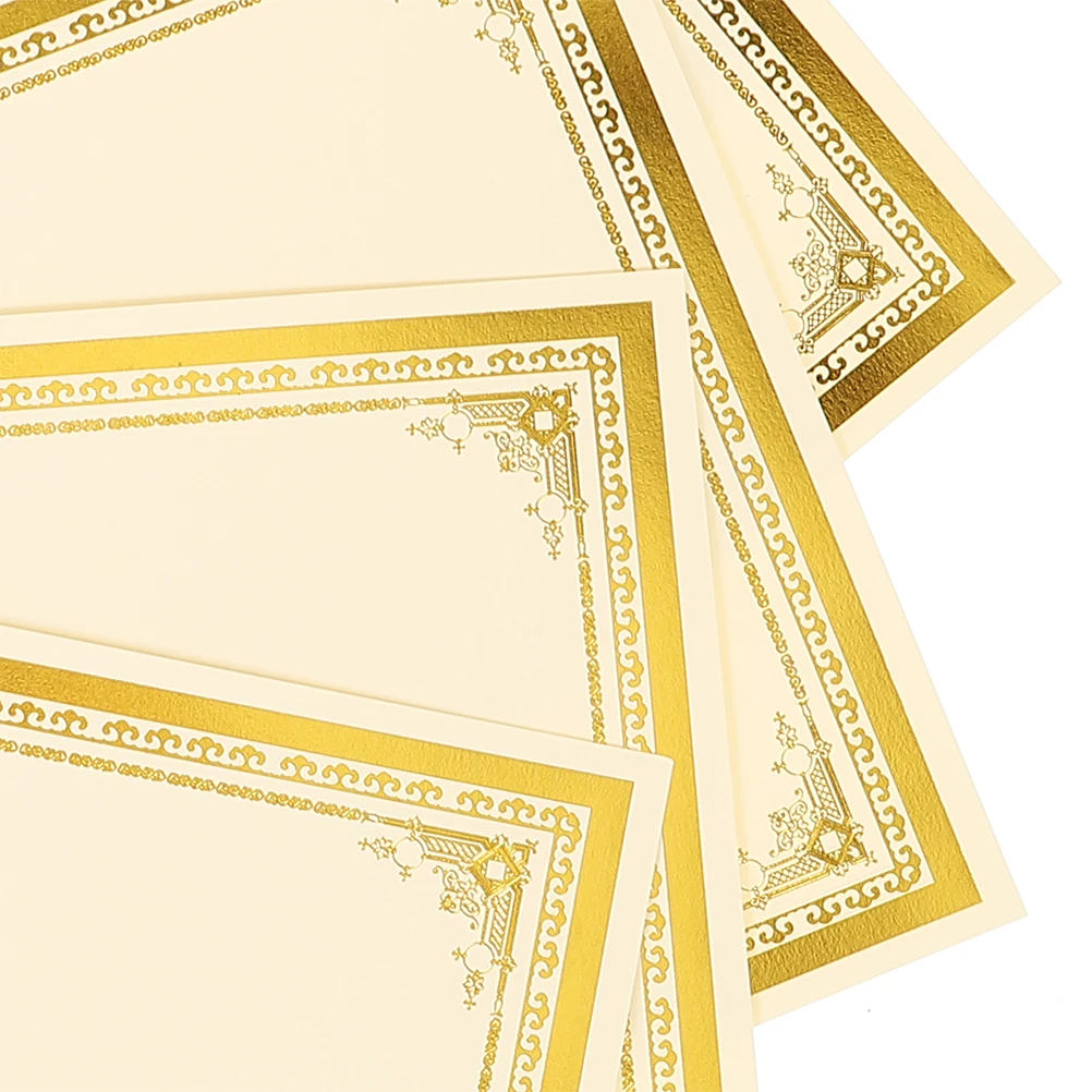 

35pcs Diploma Certificate Paper Printable Blank Liner Smooth Writing Student Awards Graduation School Recognition Academic Camp