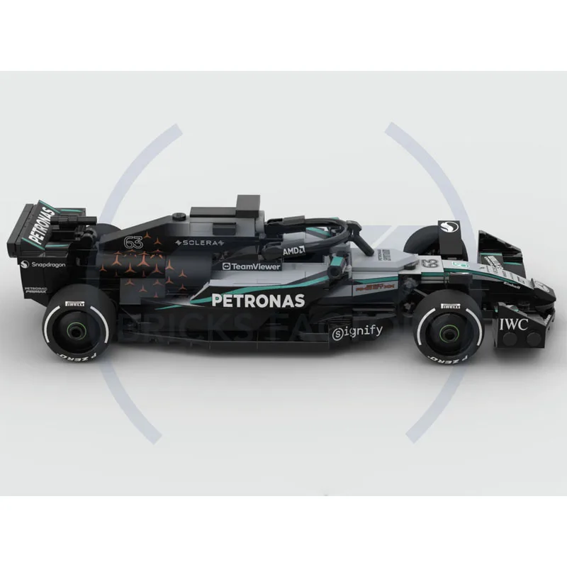 

MOC-227906 New W16 Formula Silverstone Sports Car Building Block Model 300 PartsMOC Creative Boy Kids Birthday Toy Gift