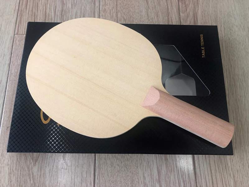 Stuor BLUE Carbon Hinoki Table Tennis Blade Hinoki Wood Ping Pong Racket 7 Layers With Fiber Carbon Fast Attack FL ST CS