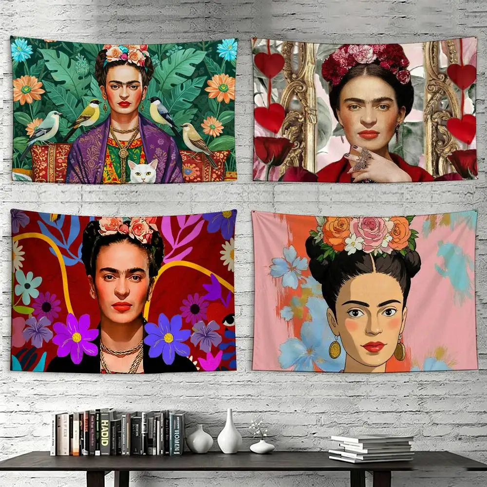 F-FridaS-S K-Kahlo art Flags Wall Hanging Tapestry Outdoor Garage Room Decorative flag Background Blanket